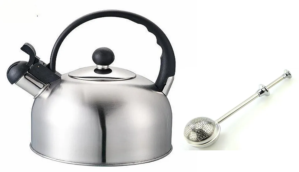 Whistling Kettle For Gas Stove Stainless Steel Kettle with Tea infuser combo