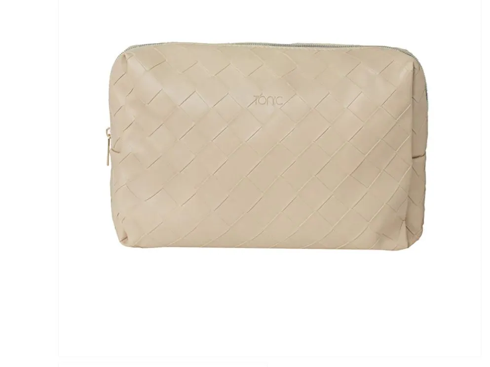 Woven Cosmetic Bag Collection | Sand